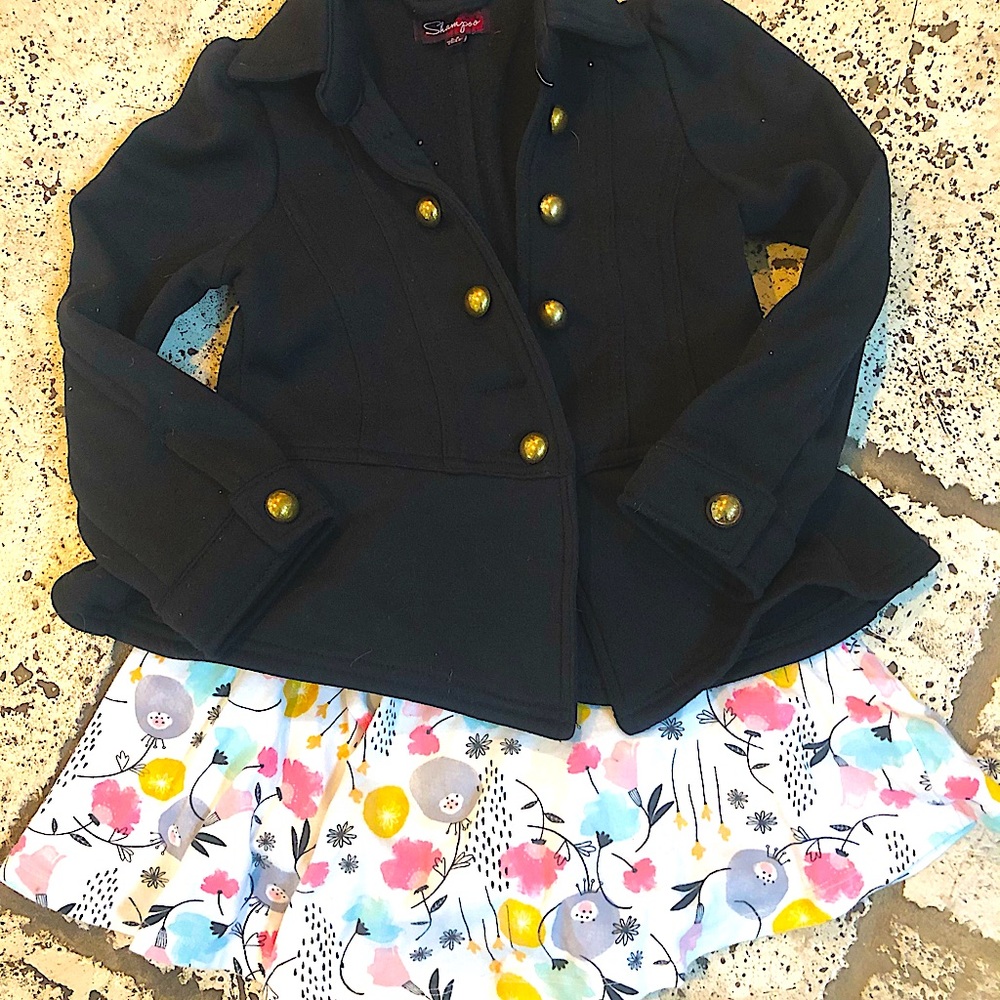Paired Shampoo Military Jacket and floral skort